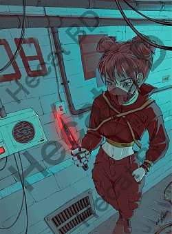Illustration style cyberpunk